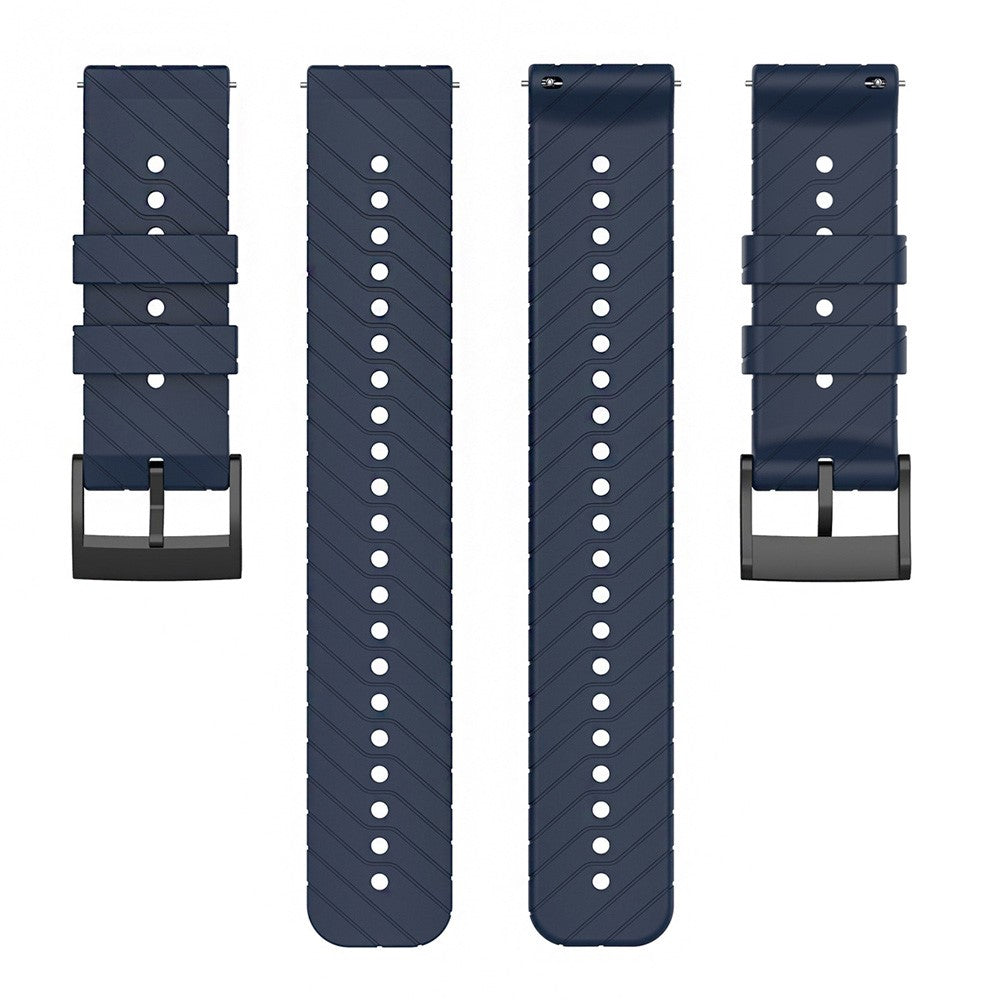Pænt Metal Og Silikone Universal Rem passer til Smartwatch - Blå#serie_6