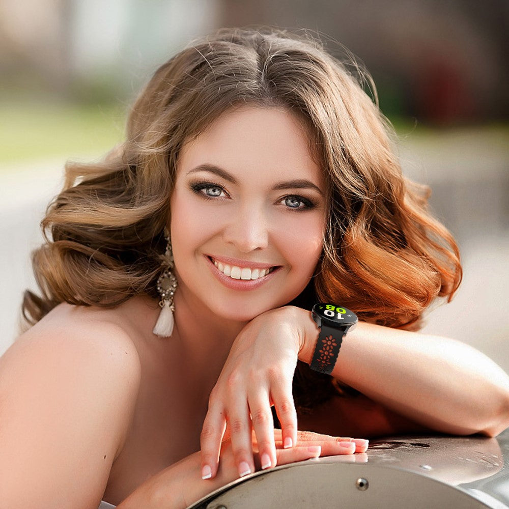 20mm Universal dual color blossom hollow strap - Black+Red#serie_5