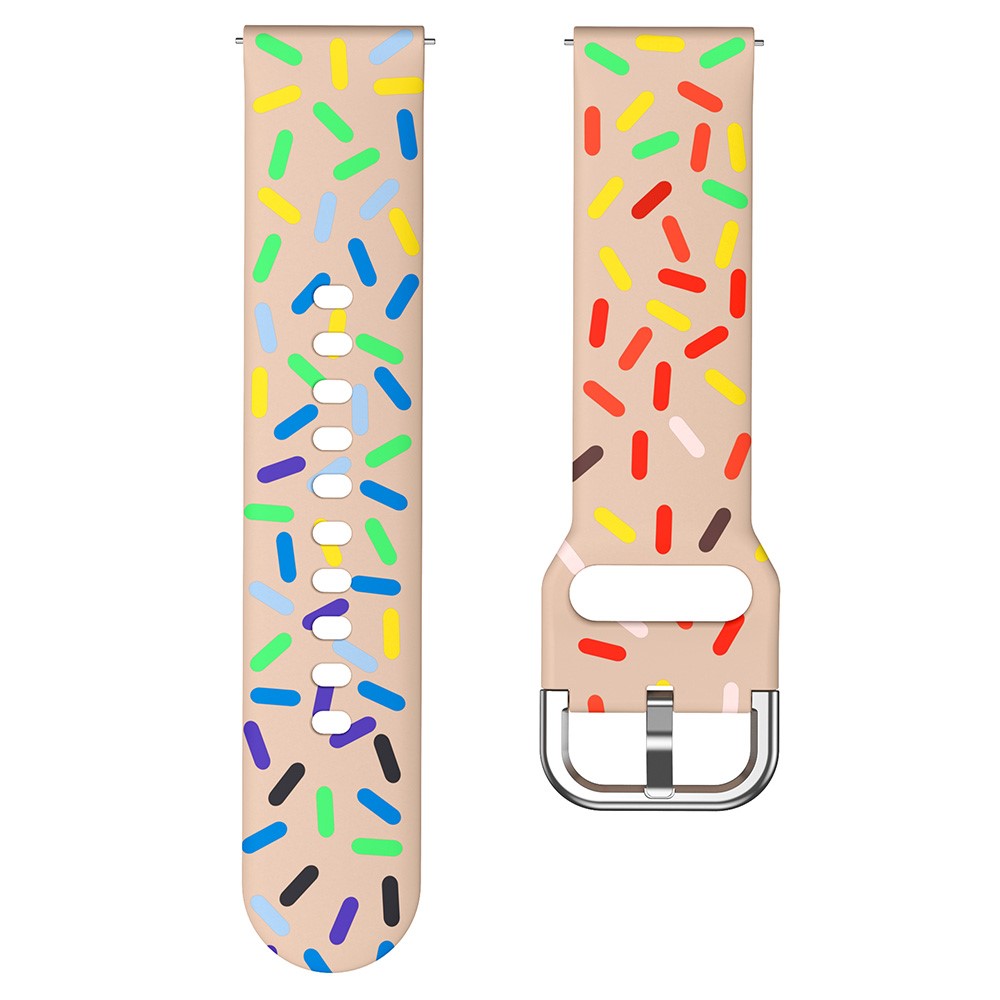 Vildt Hårdfør Metal Og Silikone Universal Rem passer til Smartwatch - Pink#serie_4