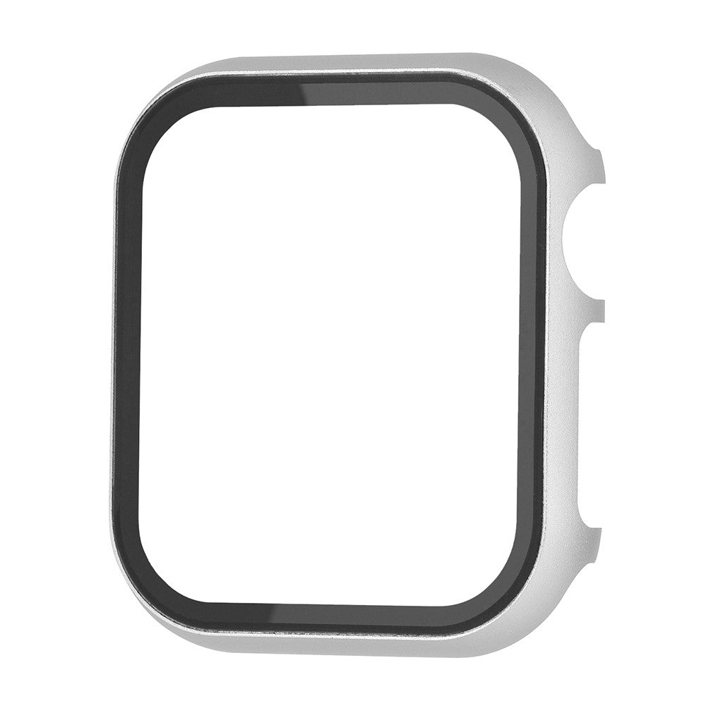 Meget Fed Universal Cover med Skærmbeskytter i Metal og Hærdet Glas passer til Apple Watch Series 8 (41mm) / Apple Watch Series 7 41mm - Sølv#serie_2