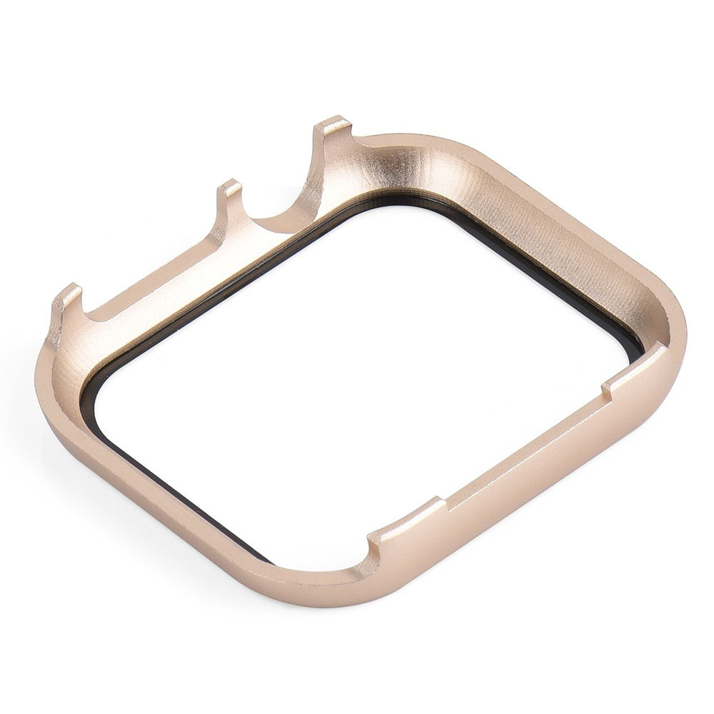 Meget Fed Universal Cover med Skærmbeskytter i Metal og Hærdet Glas passer til Apple Watch Series 8 (41mm) / Apple Watch Series 7 41mm - Guld#serie_3