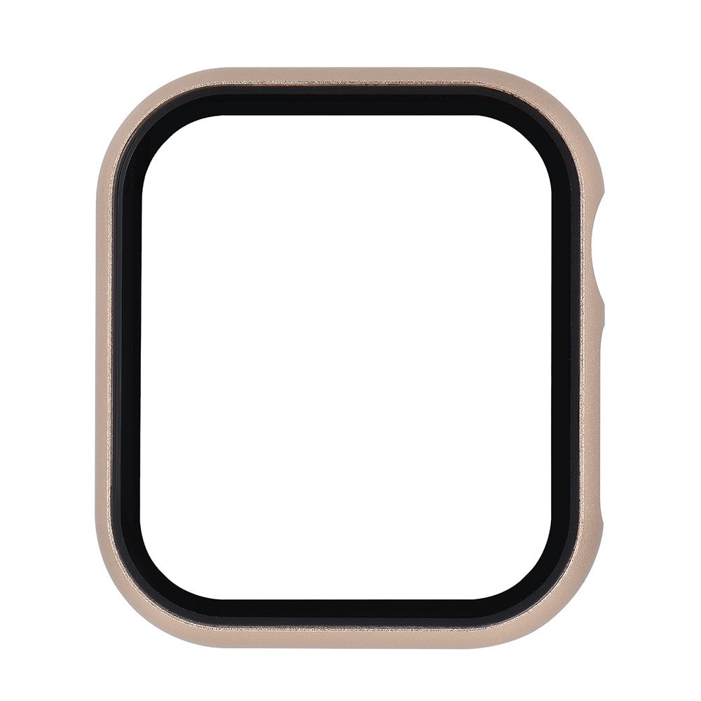 Meget Fed Universal Cover med Skærmbeskytter i Metal og Hærdet Glas passer til Apple Watch Series 8 (41mm) / Apple Watch Series 7 41mm - Guld#serie_3