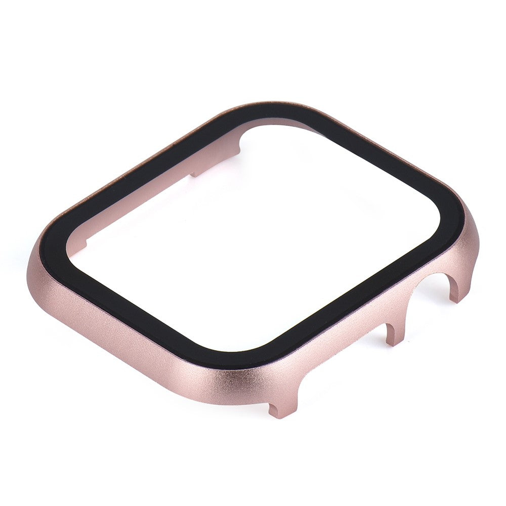 Meget Fed Universal Cover med Skærmbeskytter i Metal og Hærdet Glas passer til Apple Watch Series 8 (41mm) / Apple Watch Series 7 41mm - Pink#serie_4