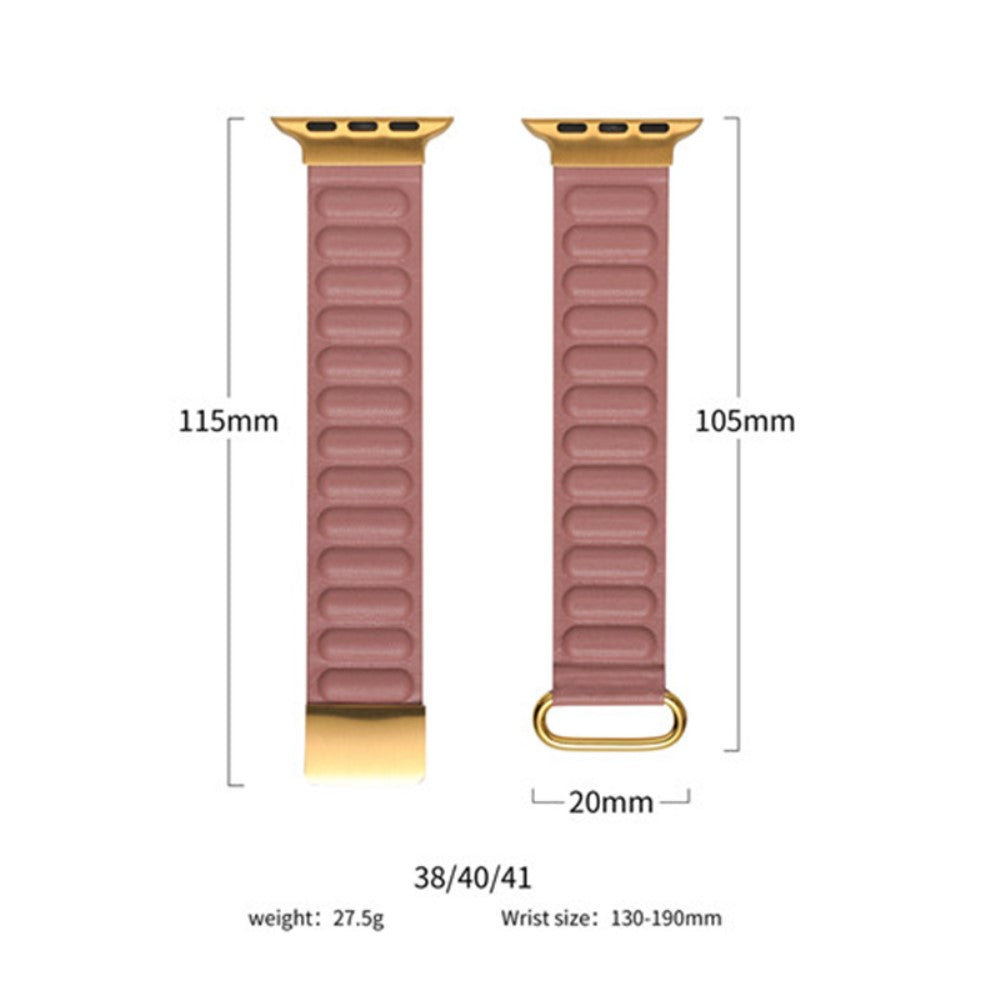 Super Fantastisk Ægte Læder Universal Rem passer til Apple Smartwatch - Hvid#serie_9