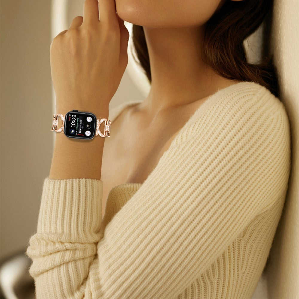 Tidsløst Metal Universal Rem passer til Apple Smartwatch - Pink#serie_2