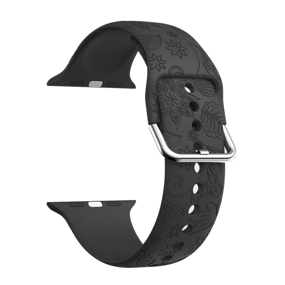 Helt Vildt Smuk Silikone Universal Rem passer til Apple Smartwatch - Sort#serie_3