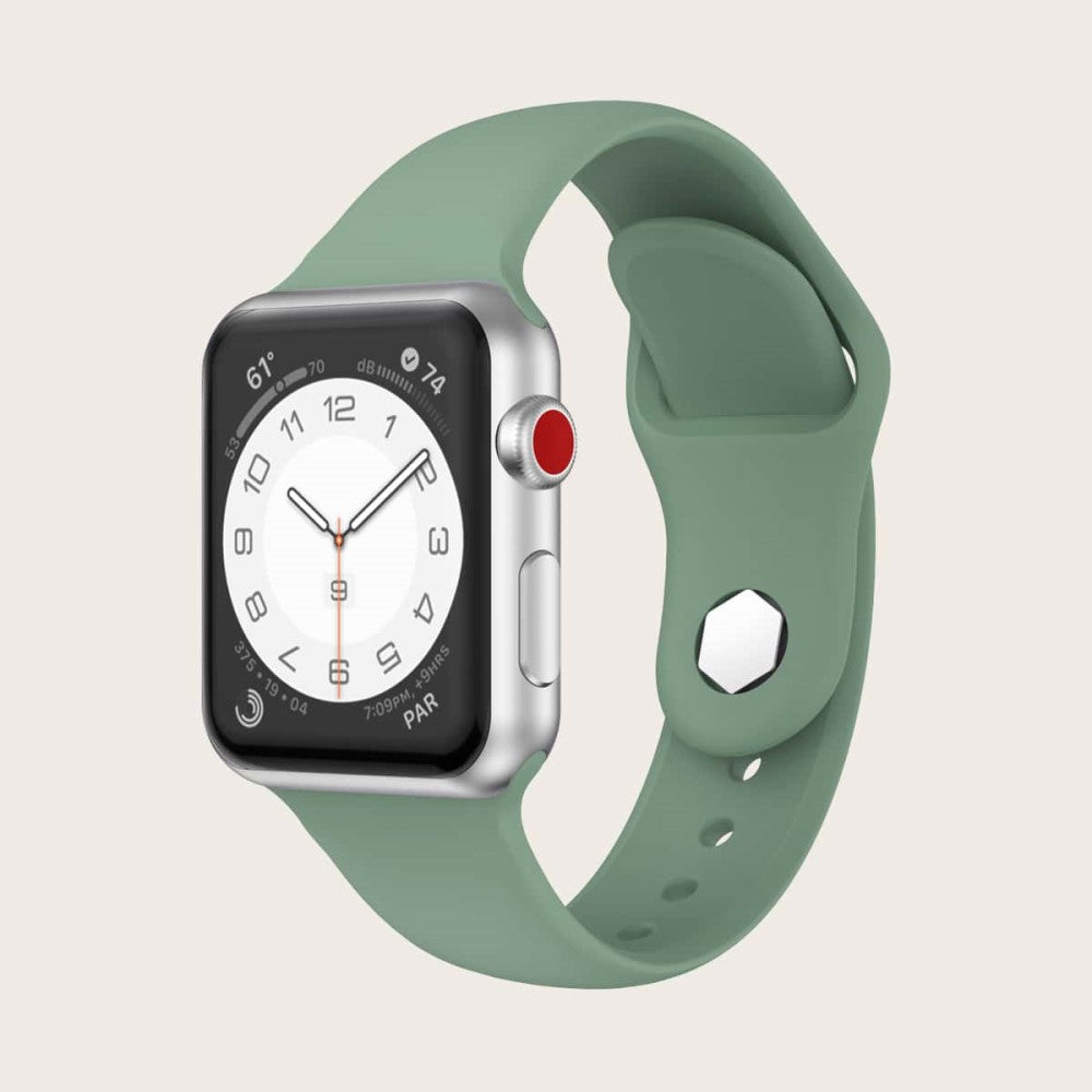 Vildt Fantastisk Silikone Universal Rem passer til Apple Smartwatch - Grøn#serie_6