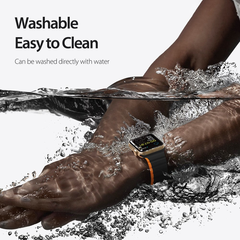 Glimrende Silikone Universal Rem passer til Apple Smartwatch - Orange#serie_1