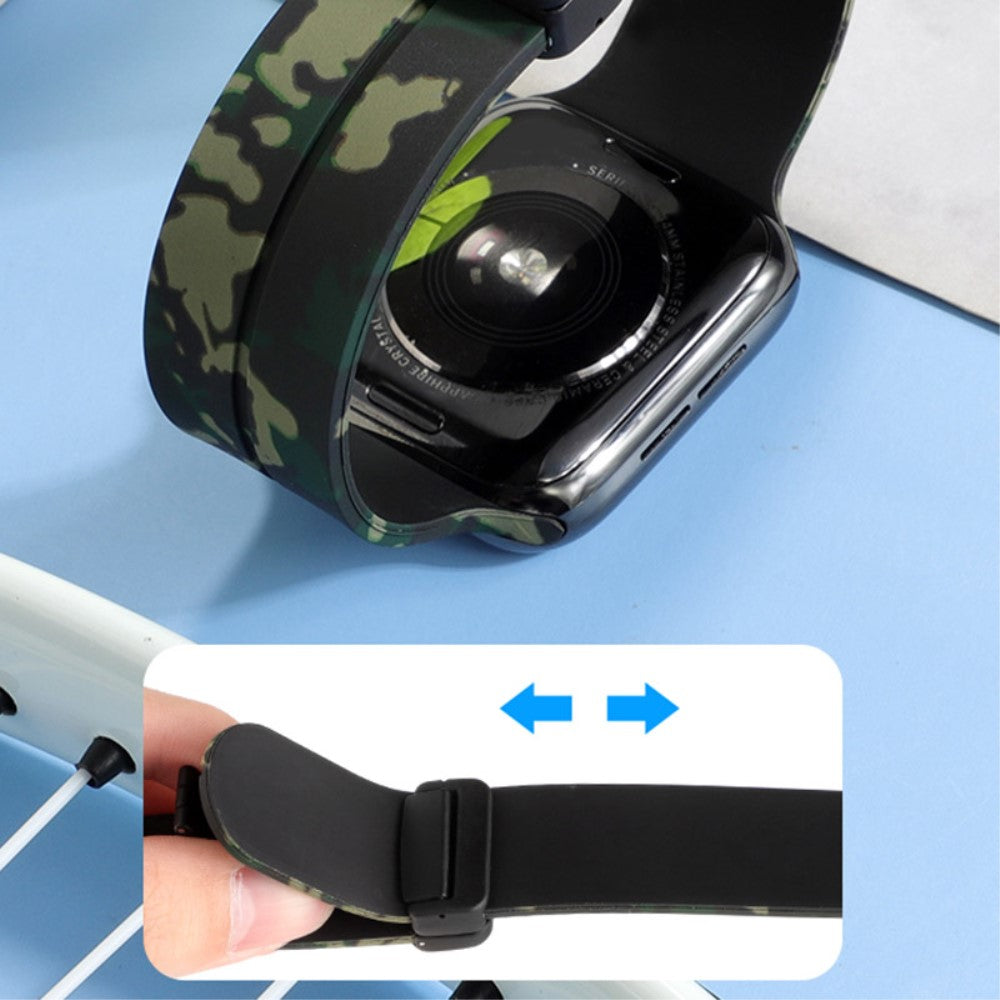 Super Elegant Silikone Universal Rem passer til Apple Smartwatch - Blå#serie_10