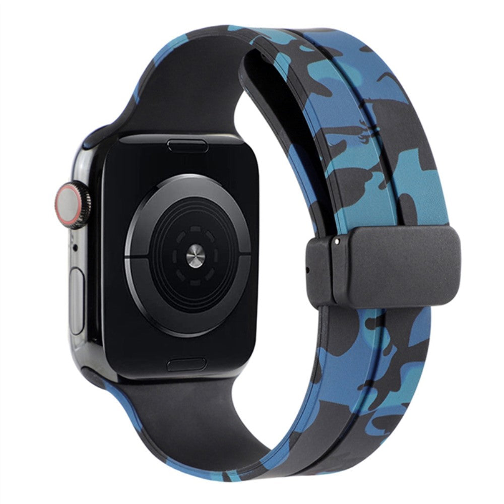 Super Elegant Silikone Universal Rem passer til Apple Smartwatch - Blå#serie_10