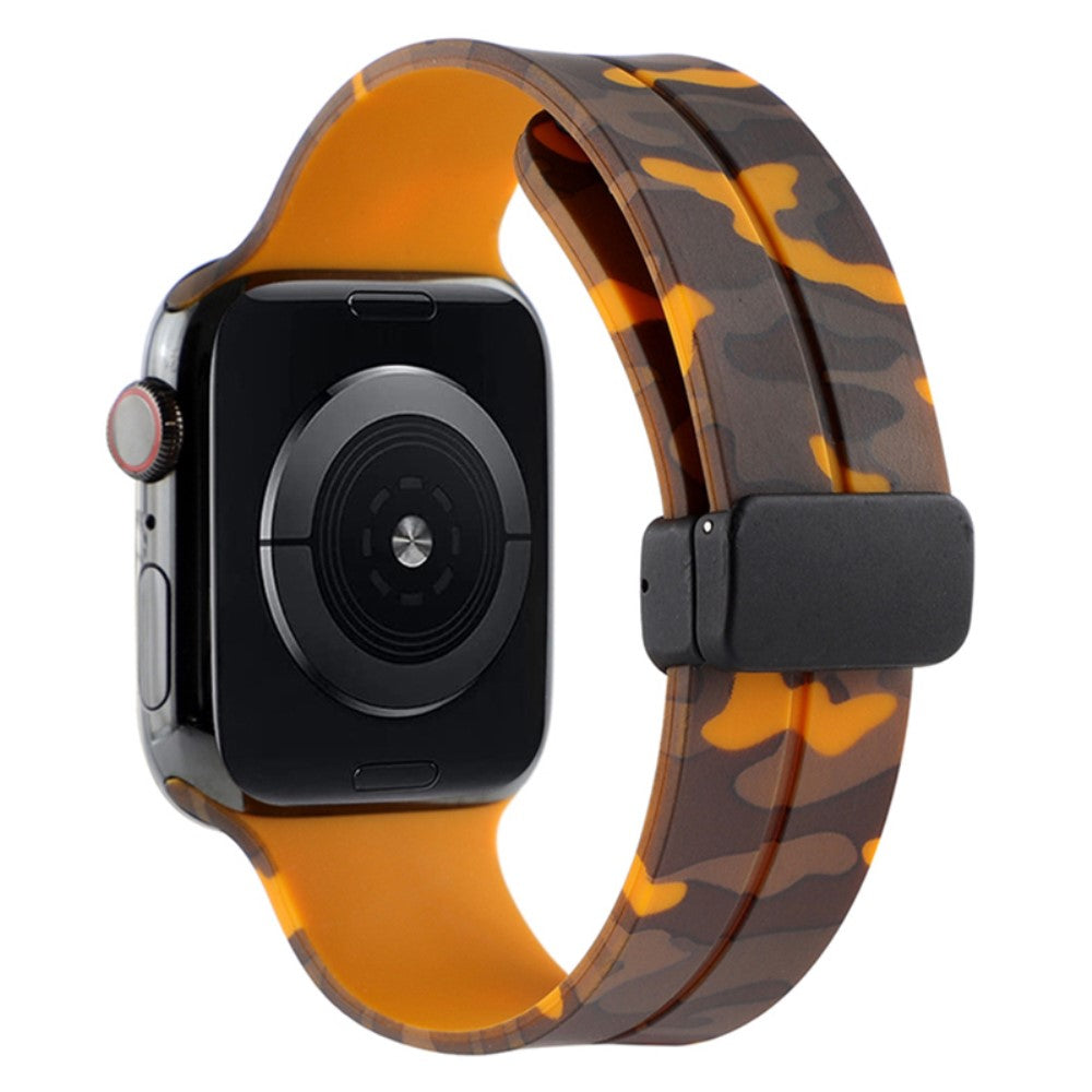 Super Elegant Silikone Universal Rem passer til Apple Smartwatch - Gul#serie_6