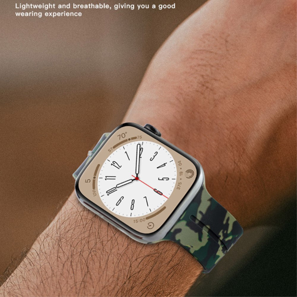 Super Elegant Silikone Universal Rem passer til Apple Smartwatch - Hvid#serie_7