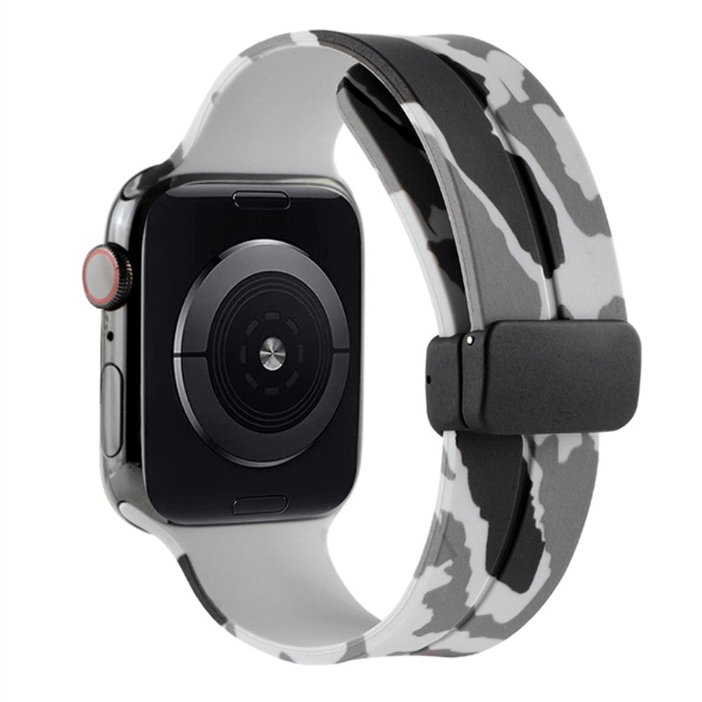 Super Elegant Silikone Universal Rem passer til Apple Smartwatch - Sølv#serie_9