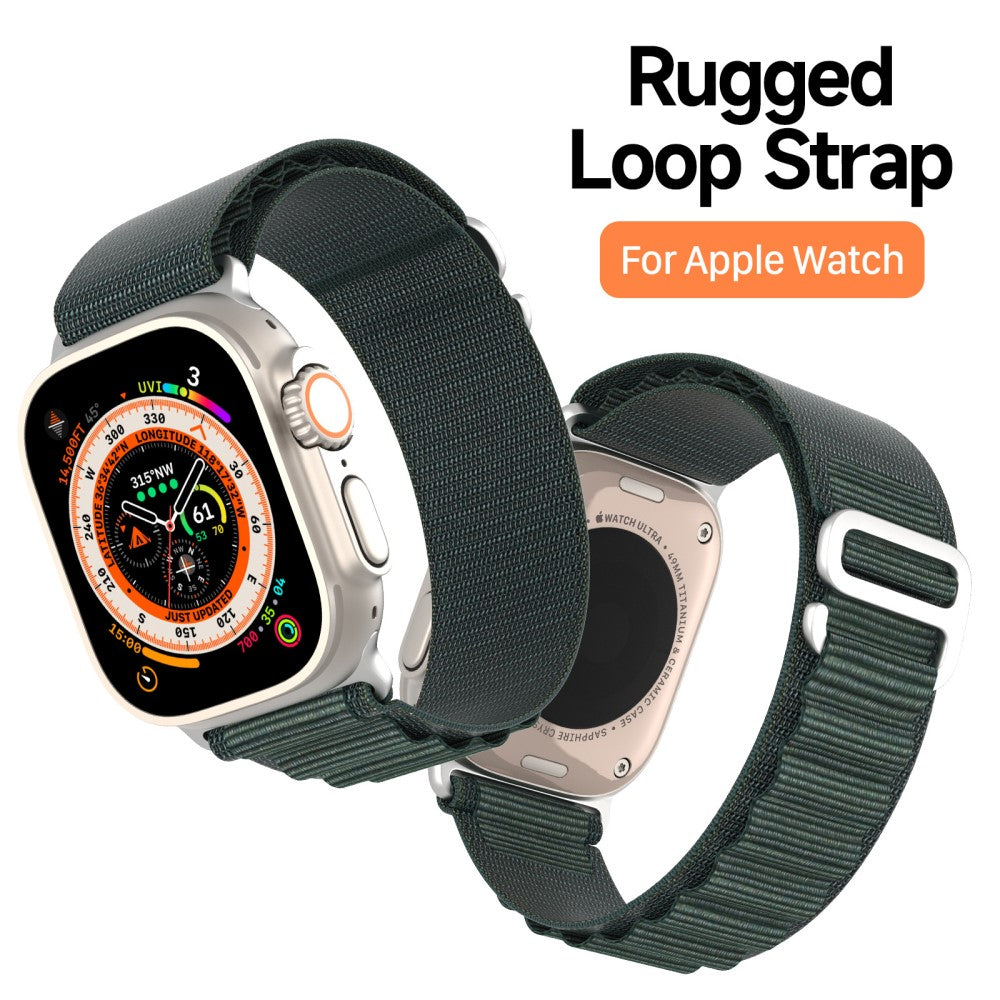 Vildt Fed Metal Og Nylon Universal Rem passer til Apple Smartwatch - Grøn#serie_2