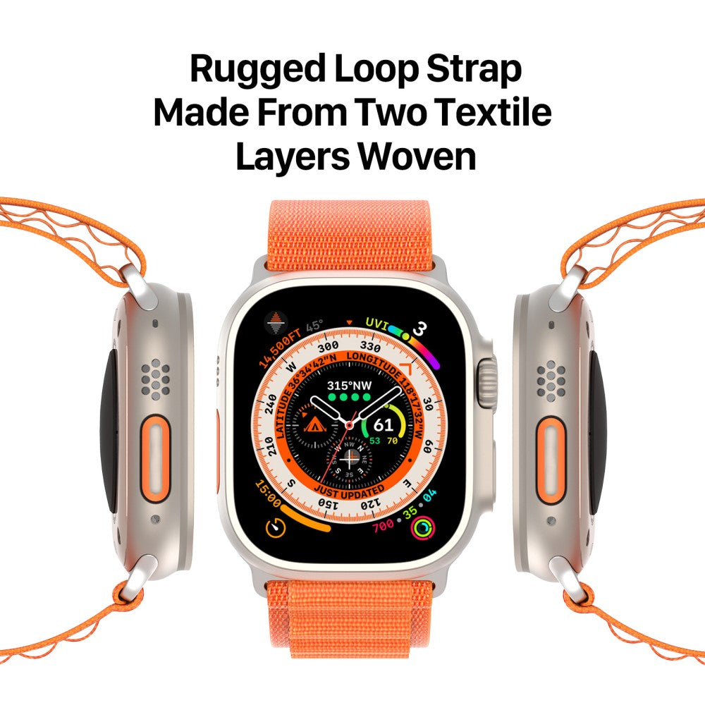 Vildt Fed Metal Og Nylon Universal Rem passer til Apple Smartwatch - Orange#serie_3