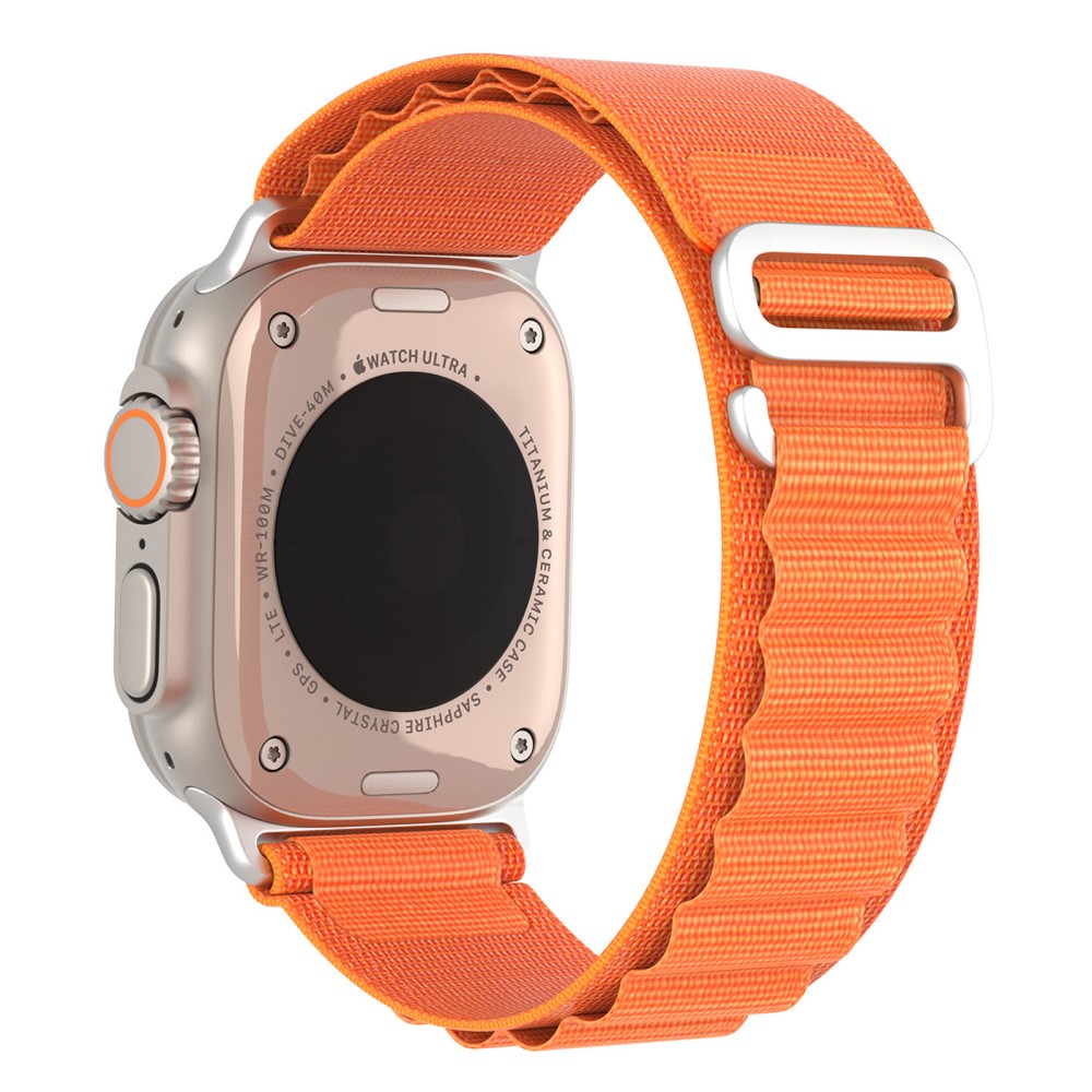 Vildt Fed Metal Og Nylon Universal Rem passer til Apple Smartwatch - Orange#serie_3