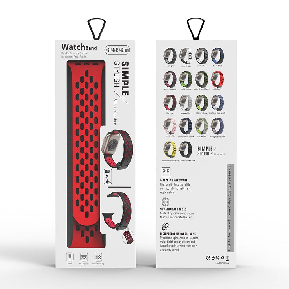 Fortrinligt Silikone Universal Rem passer til Apple Smartwatch - Hvid#serie_7