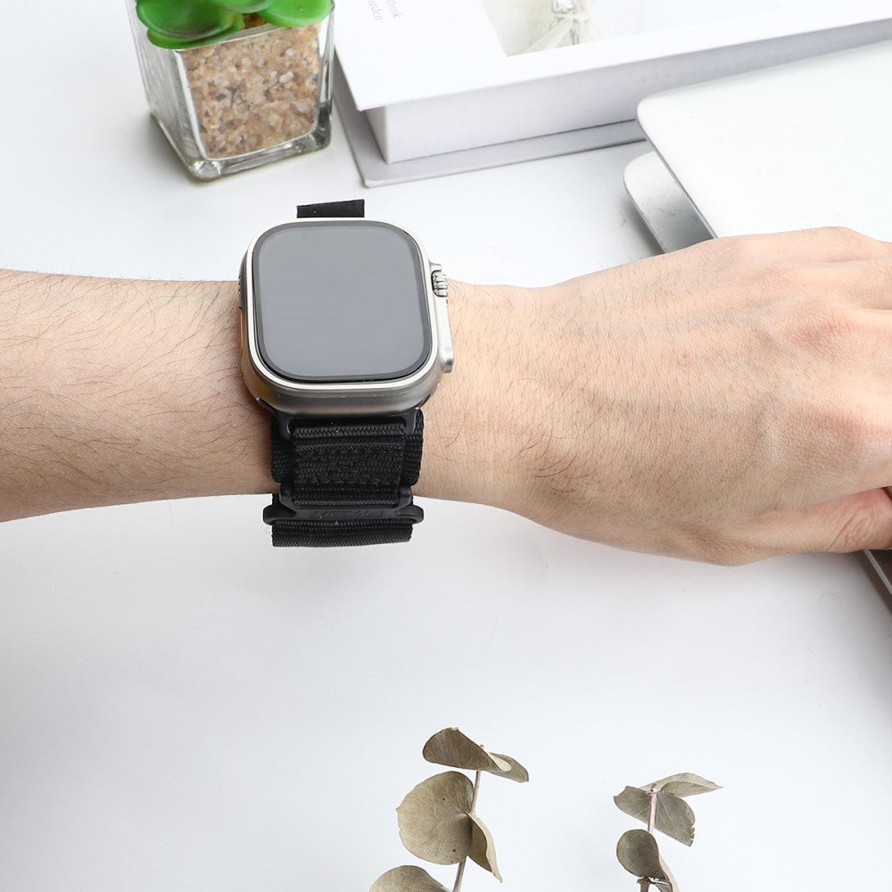 Mega Cool Nylon Universal Rem passer til Apple Smartwatch - Sort#serie_1