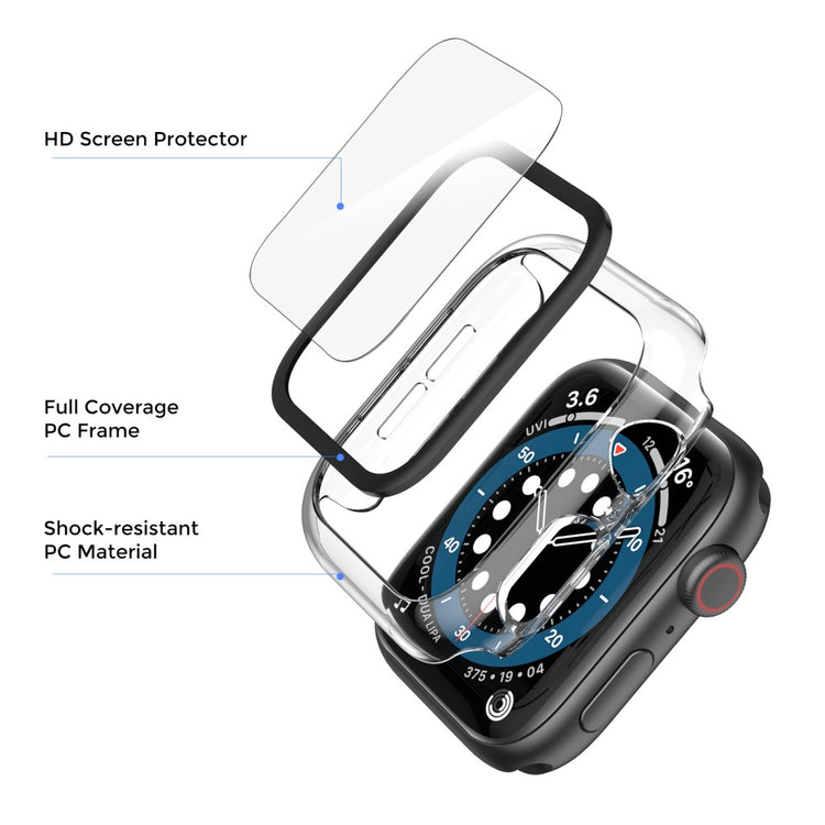 Mega Flot Universal Apple Cover med Skærmbeskytter i Plastik og Hærdet Glas - Gennemsigtig#serie_4