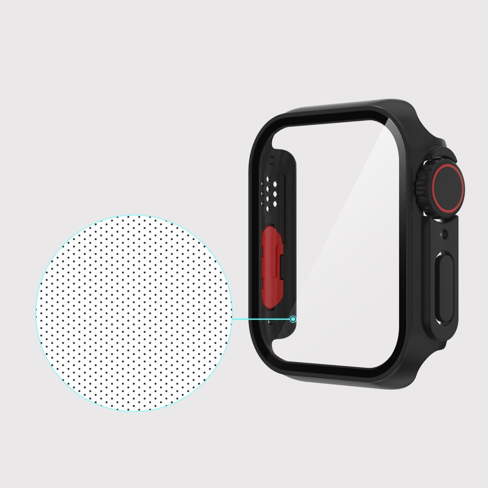 Godt Apple Watch Series 8 (45mm) / Apple Watch Series 7 45mm Cover med Skærmbeskytter i  - Sort#serie_1