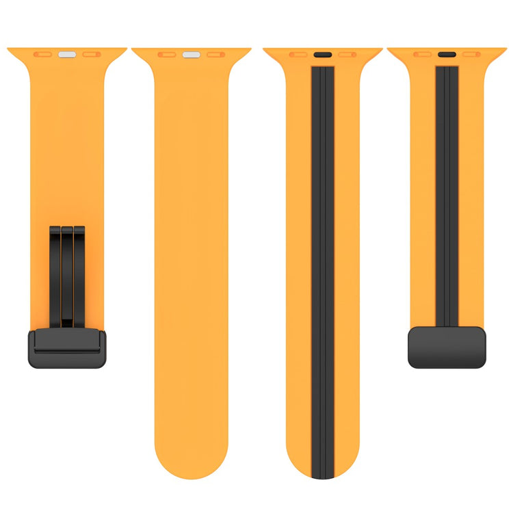 Helt Vildt Godt Silikone Universal Rem passer til Apple Smartwatch - Gul#serie_8