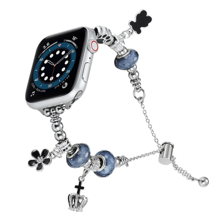 Vildt Smuk Metal Og Rhinsten Universal Rem passer til Apple Smartwatch - Sølv#serie_3