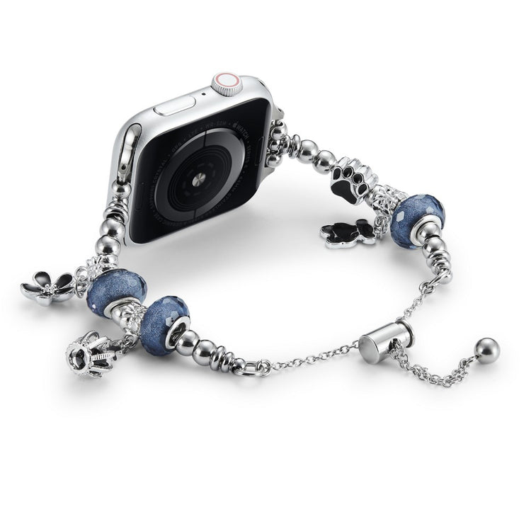 Vildt Smuk Metal Og Rhinsten Universal Rem passer til Apple Smartwatch - Sølv#serie_3