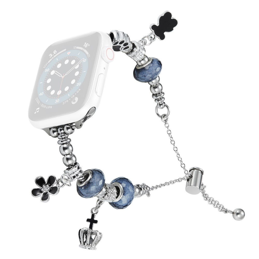 Vildt Smuk Metal Og Rhinsten Universal Rem passer til Apple Smartwatch - Sølv#serie_3