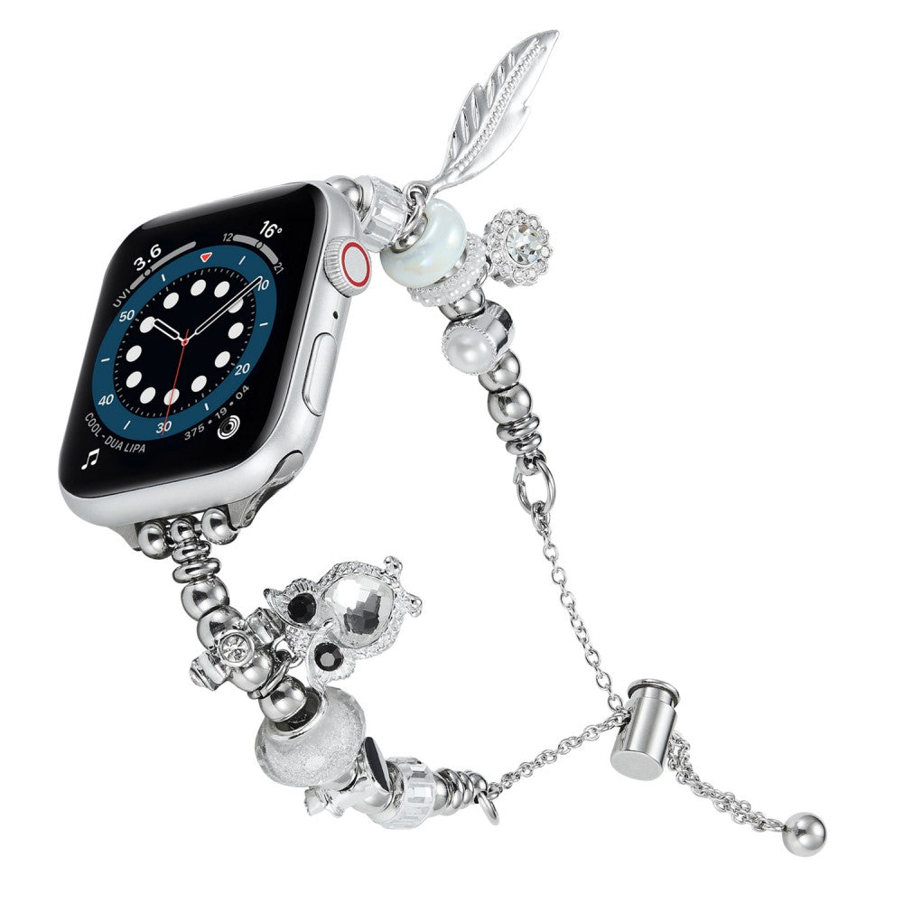 Vildt Smuk Metal Og Rhinsten Universal Rem passer til Apple Smartwatch - Sølv#serie_4