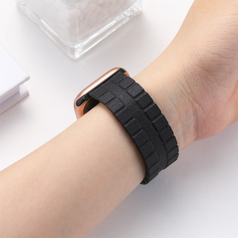 Meget Flot Ægte Læder Universal Rem passer til Apple Smartwatch - Sort#serie_7