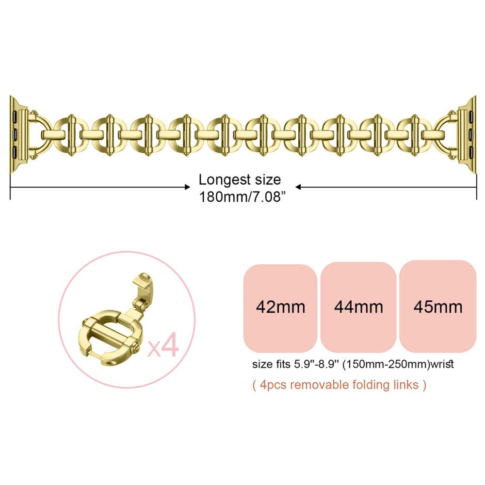 Meget Skøn Metal Universal Rem passer til Apple Smartwatch - Guld#serie_3