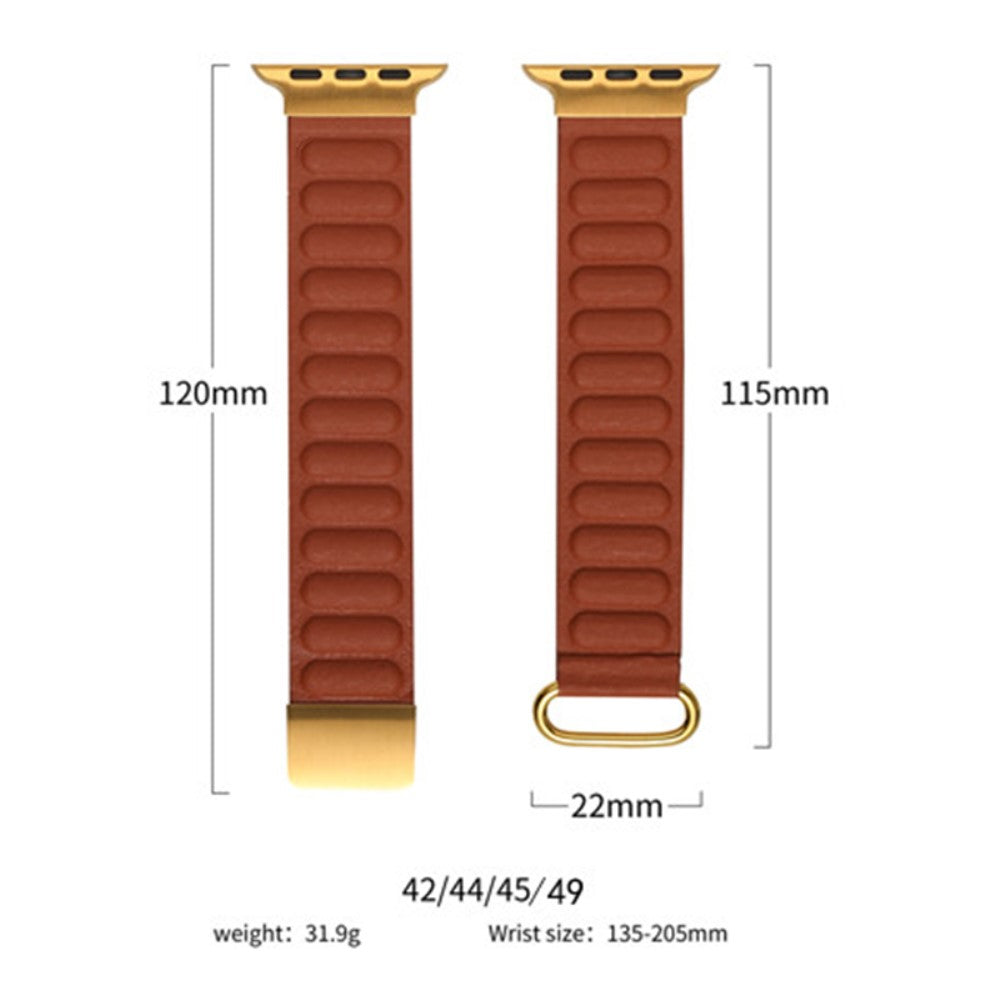 Rigtigt Kønt Ægte Læder Universal Rem passer til Apple Smartwatch - Blå#serie_4