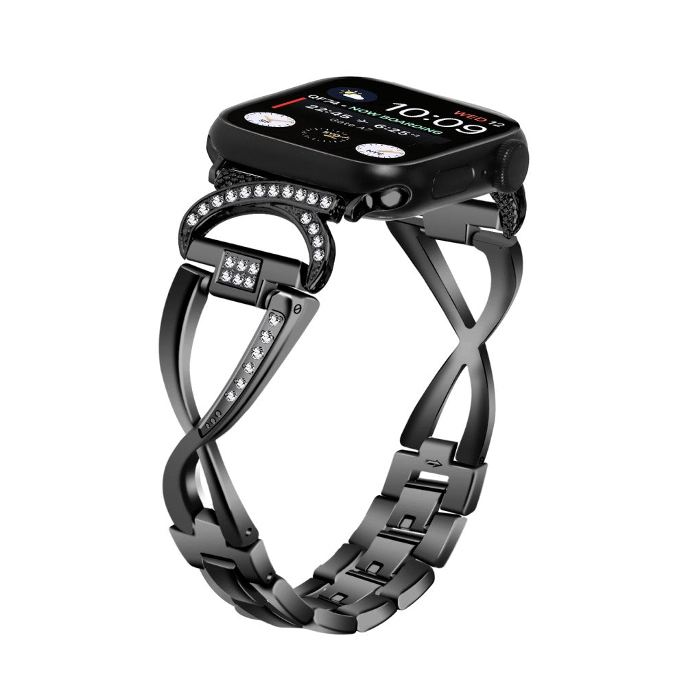 Supercool Metal Universal Rem passer til Apple Smartwatch - Sort#serie_2