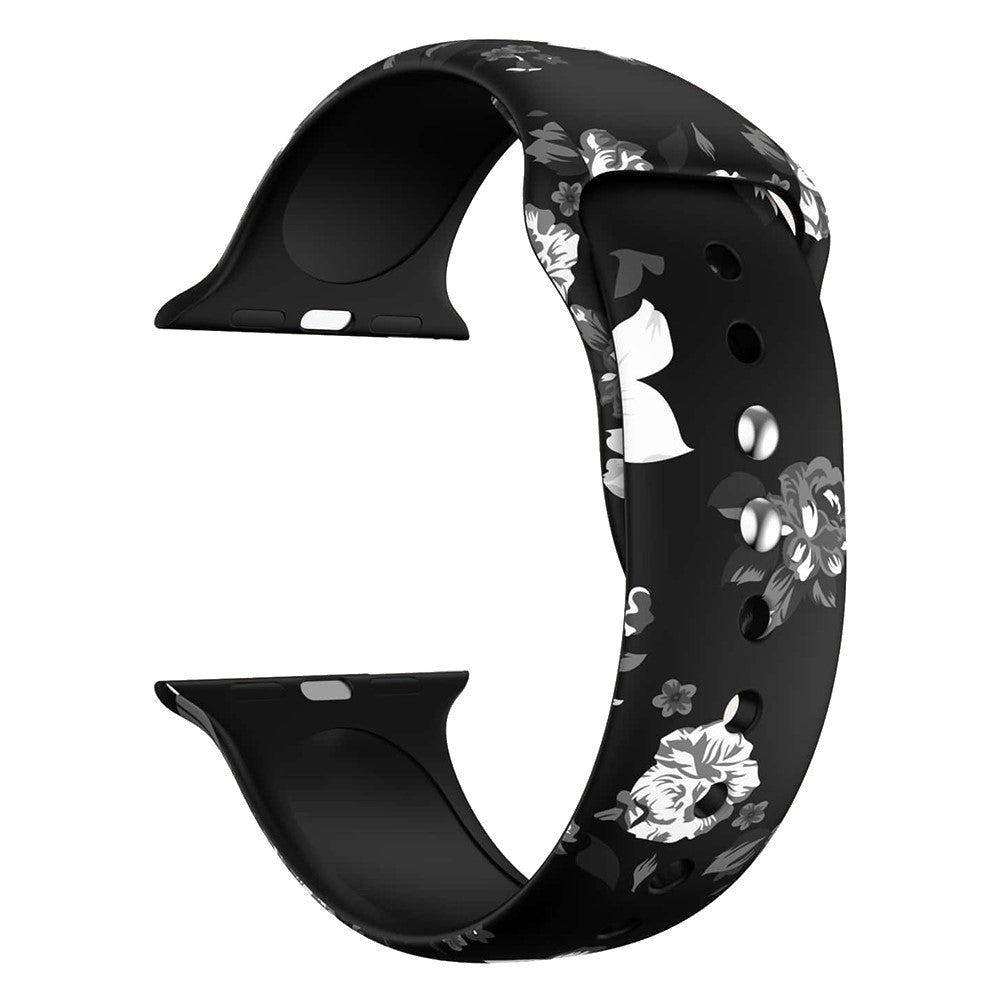 Supercool Silikone Universal Rem passer til Apple Smartwatch - Størrelse: M - Sølv#serie_3