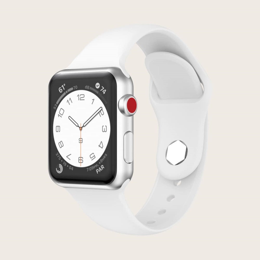 Kønt Silikone Universal Rem passer til Apple Smartwatch - Brun#serie_1