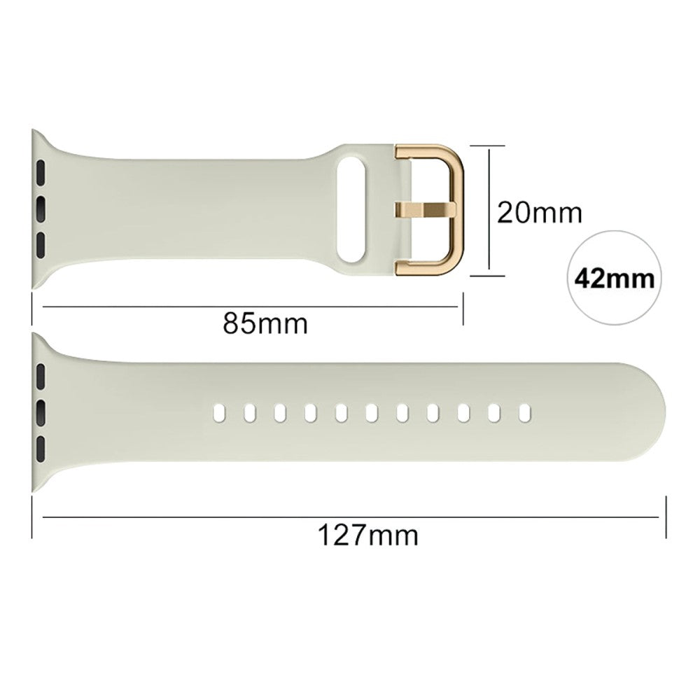 Flot Silikone Universal Rem passer til Apple Smartwatch - Sølv#serie_7