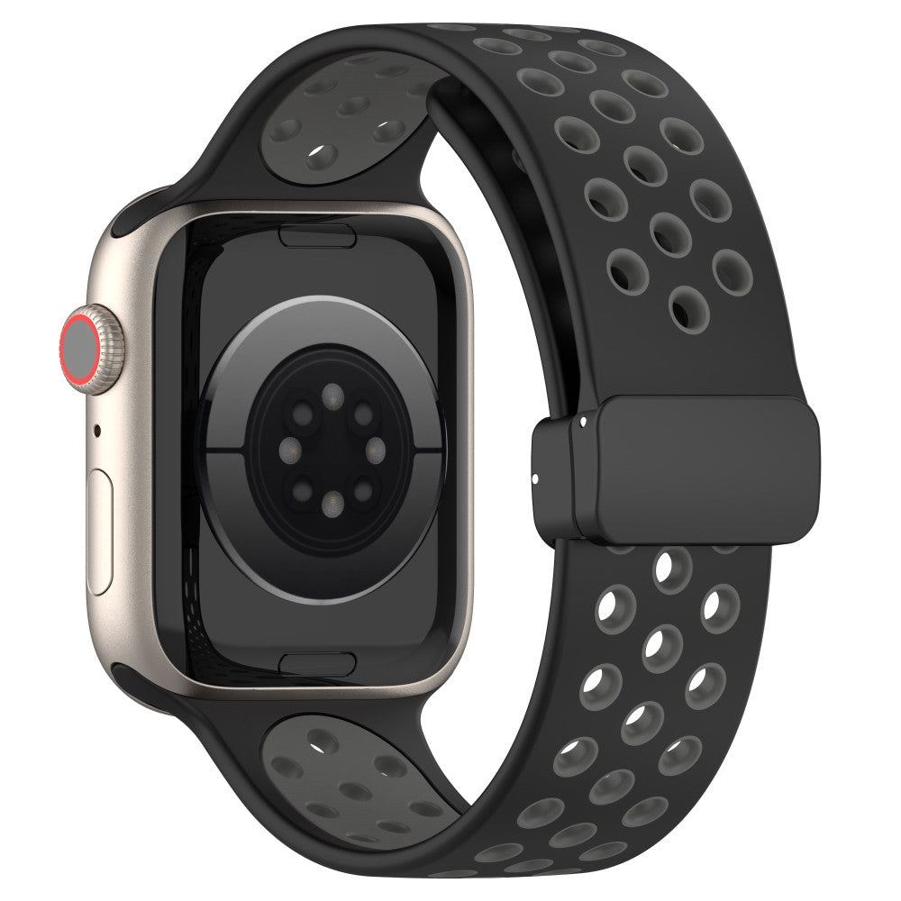 Alle Tiders Silikone Universal Rem passer til Apple Smartwatch - Sort#serie_2