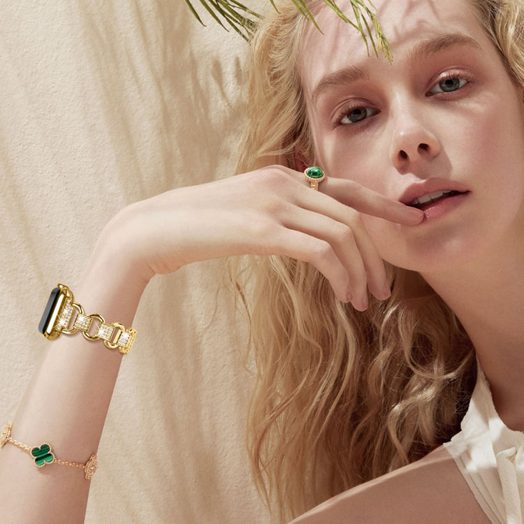 Metal Cover passer til Apple Watch Series 8 (45mm) / Apple Watch Series 7 45mm - Guld#serie_3