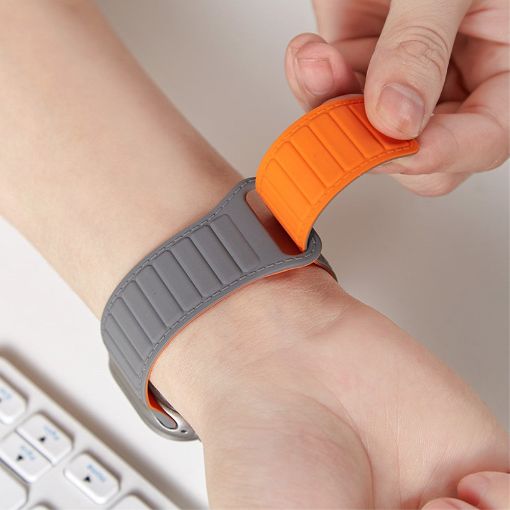 Super Sejt Silikone Universal Rem passer til Apple Smartwatch - Orange#serie_1