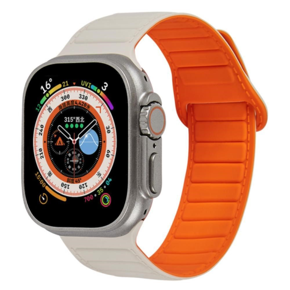 Super Sejt Silikone Universal Rem passer til Apple Smartwatch - Orange#serie_14