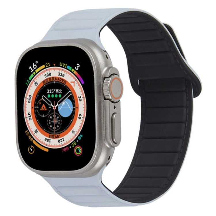 Super Sejt Silikone Universal Rem passer til Apple Smartwatch - Sølv#serie_15