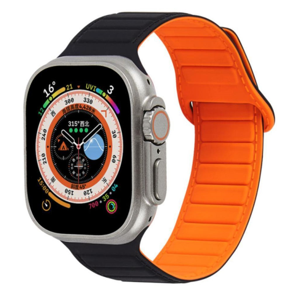 Super Sejt Silikone Universal Rem passer til Apple Smartwatch - Orange#serie_6