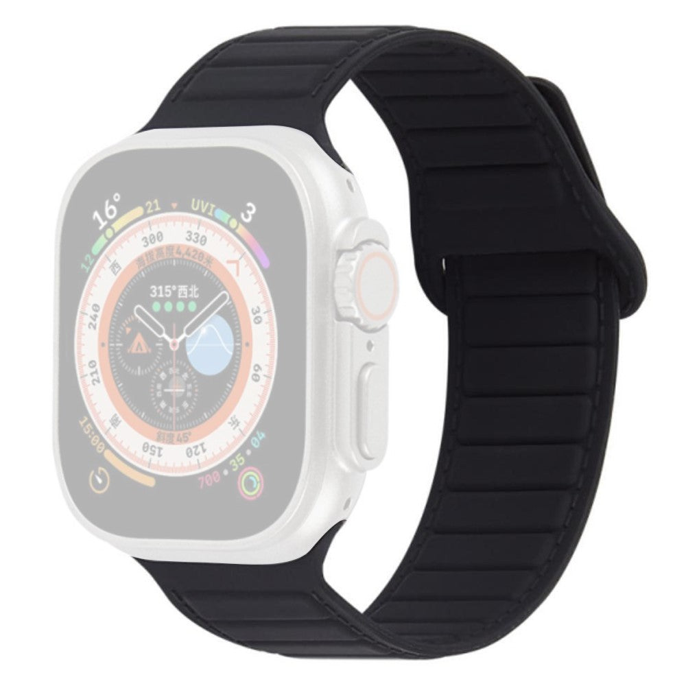 Super Sejt Silikone Universal Rem passer til Apple Smartwatch - Sort#serie_9