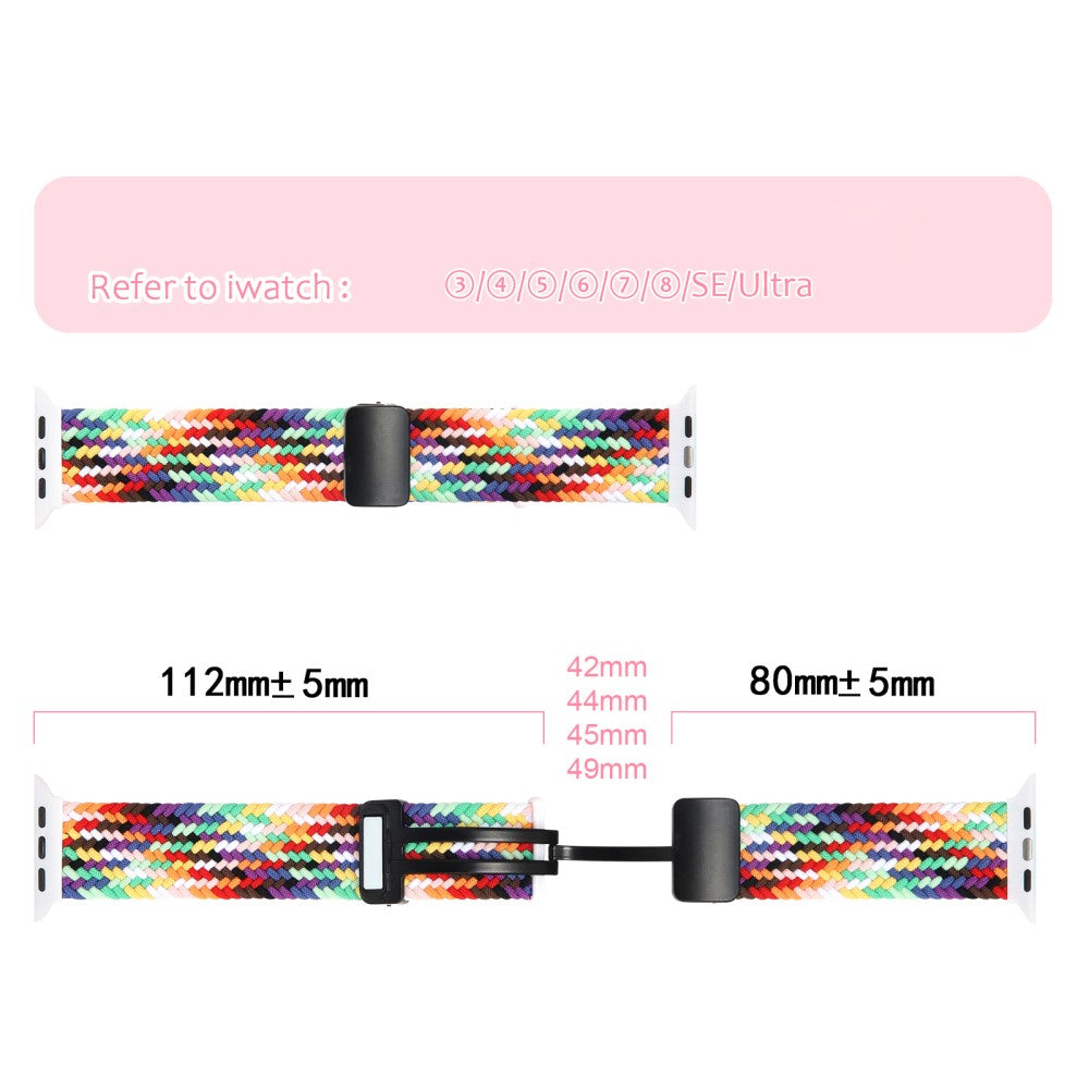 Mega Pænt Nylon Universal Rem passer til Apple Smartwatch - Rød#serie_3