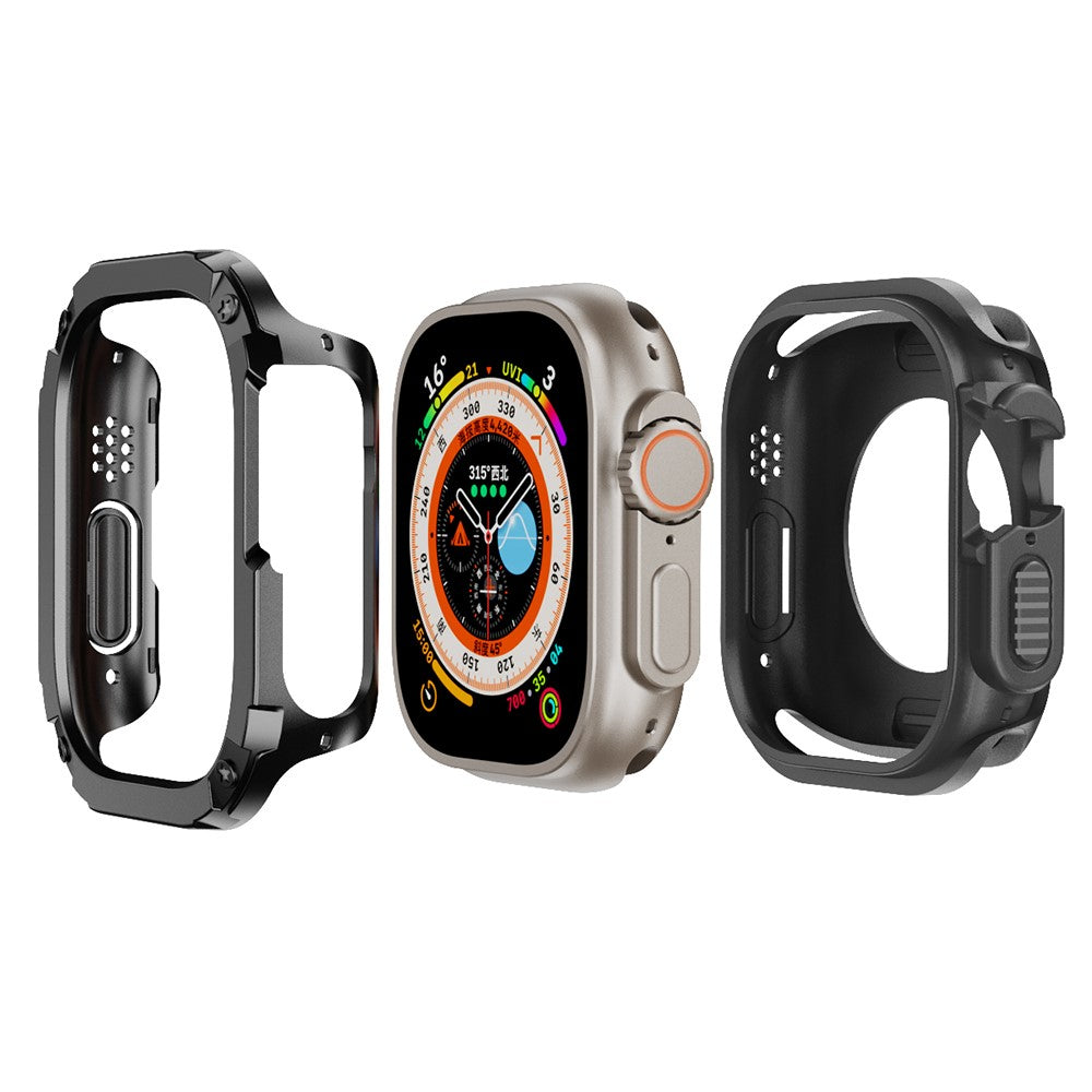 Beskyttende Silikone Universal Bumper passer til Apple Smartwatch - Sort#serie_2