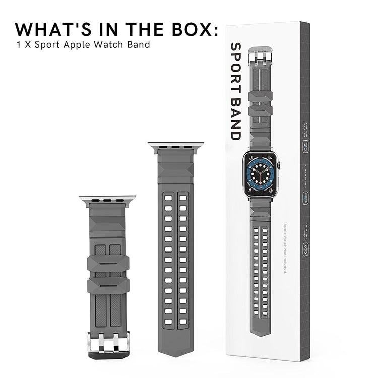 Rigtigt Smuk Silikone Universal Rem passer til Apple Smartwatch - Sølv#serie_3