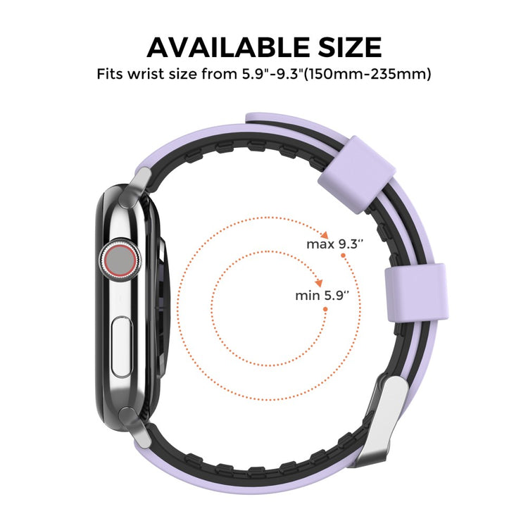 Vildt Godt Silikone Universal Rem passer til Apple Smartwatch - Lilla#serie_3
