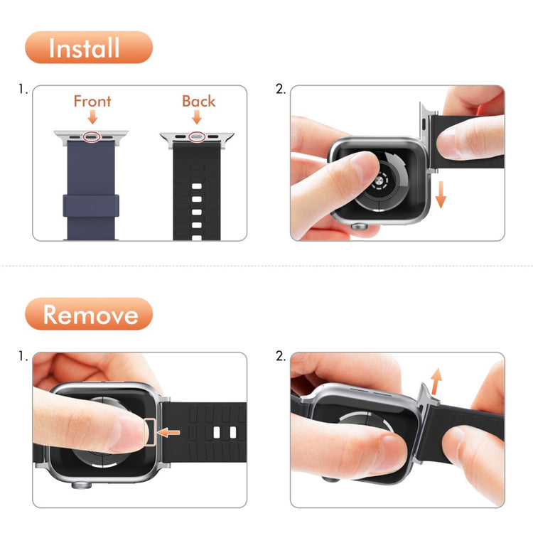 Vildt Godt Silikone Universal Rem passer til Apple Smartwatch - Blå#serie_4