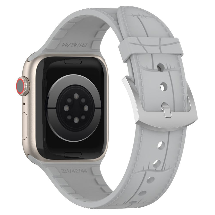 Yndigt Metal Og Silikone Universal Rem passer til Apple Smartwatch - Sølv#serie_8