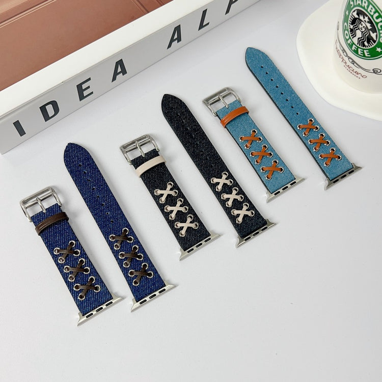 Apple Watch Series 9 45mm / Ultra 2 X-décor nylon strap - Baby Blue#serie_3